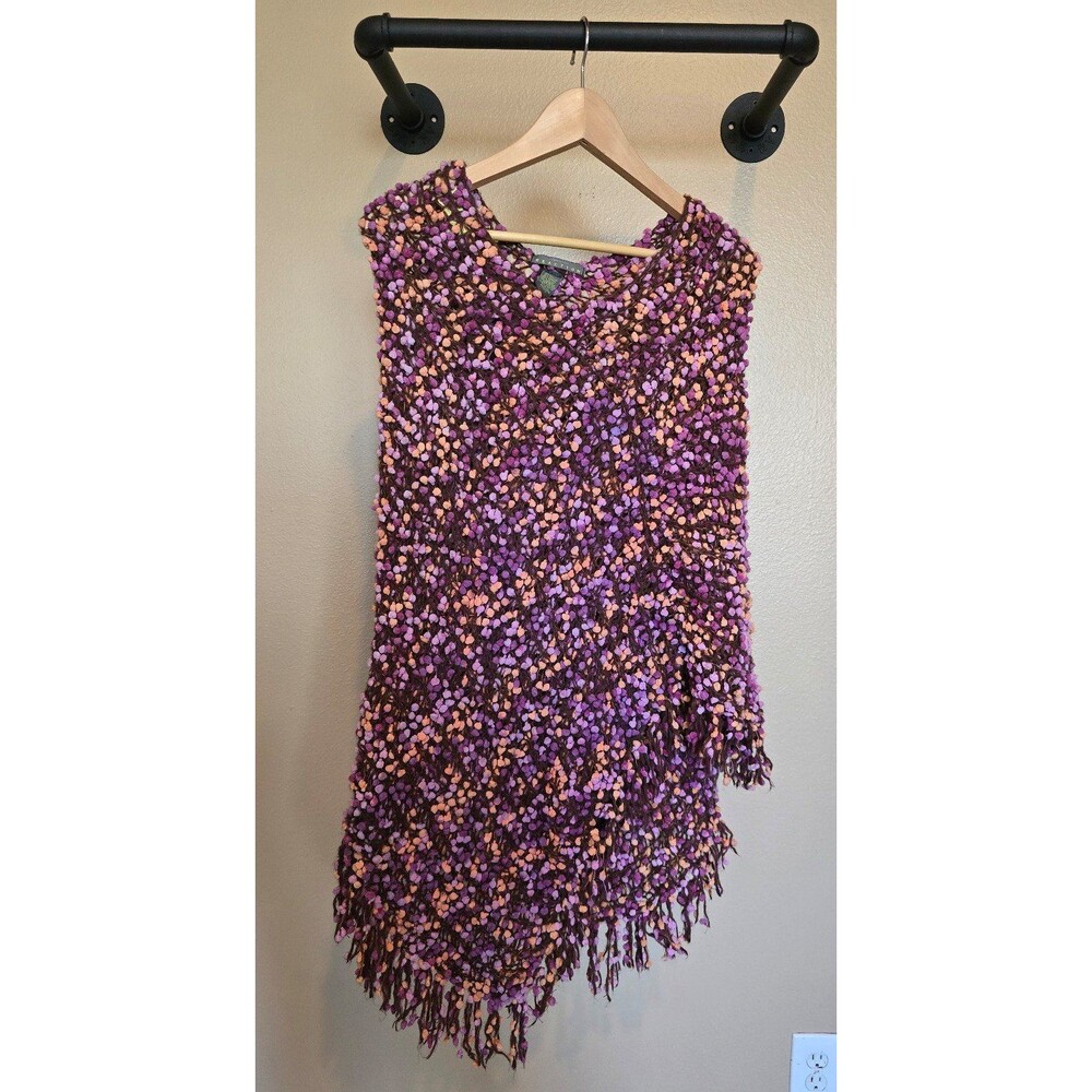 Kenneth Cole asymmetrical pom poncho ( one‎ size fits most)